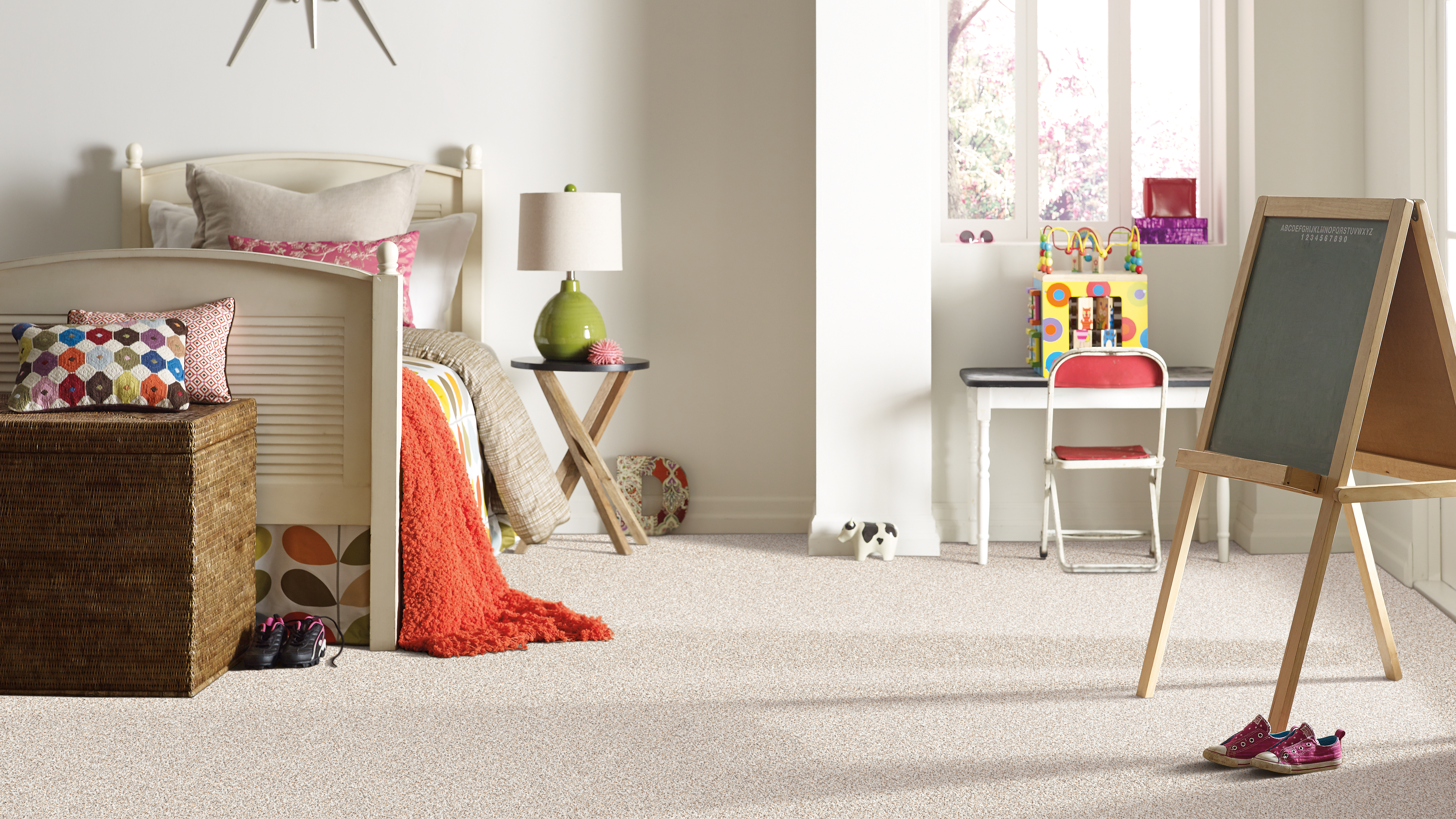 Carpet in a kid's bedroom.